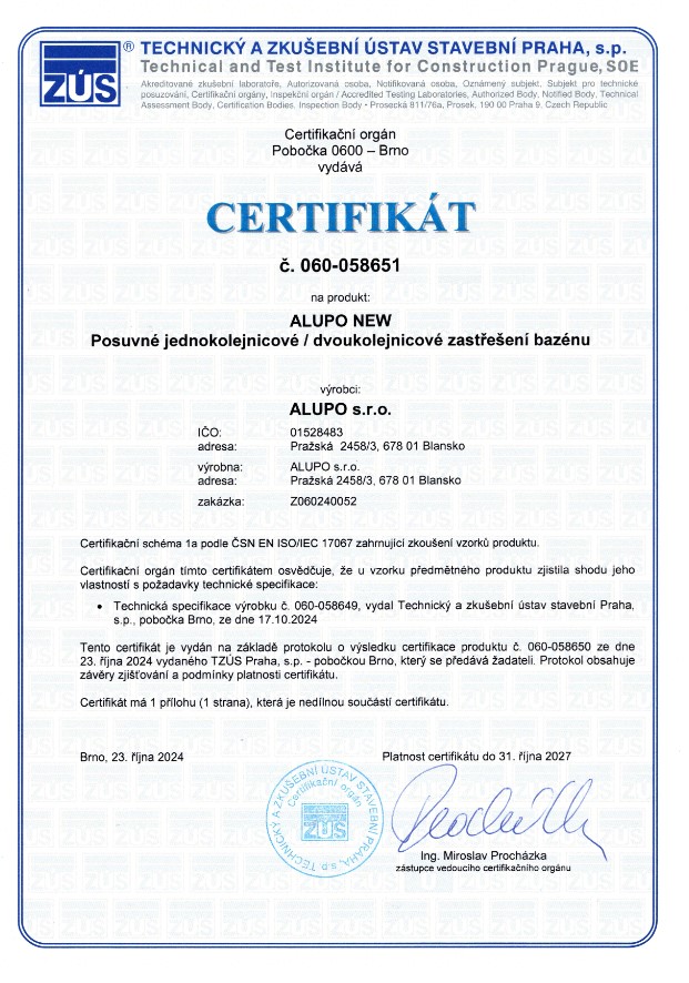 certifikát